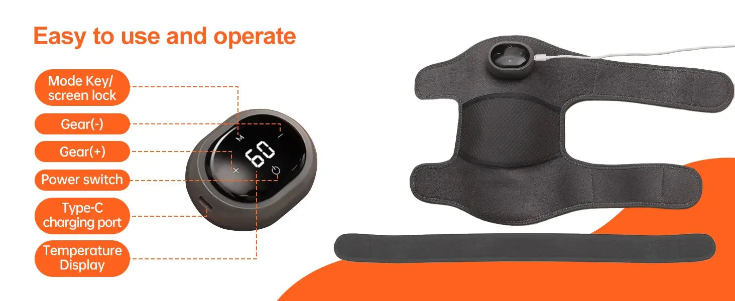 2PCS Cordless Knee Massager with Heat and Vibration for Knee Shoulder Elbow,Heated Knee Brace for Arthritis with Massage,Gifts Ai-TechWorld