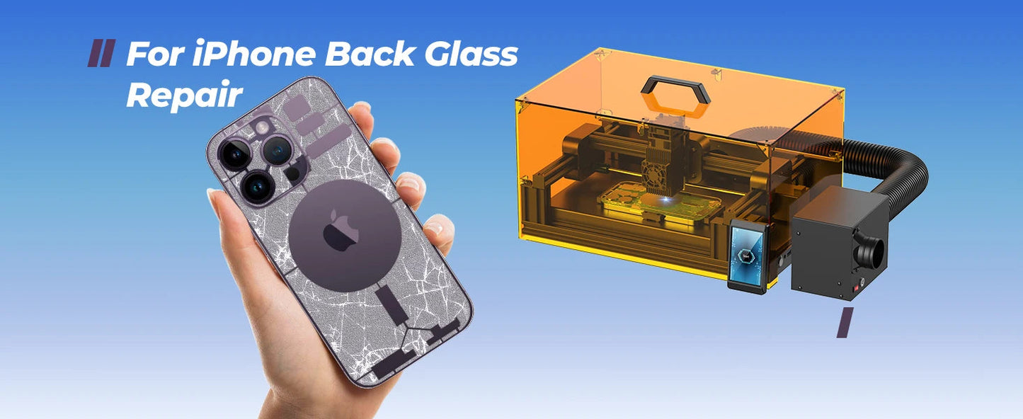 Back Glass Laser for iPhone 8-17 Series, Glue Removal Laser Engraving Seperator, w/Air Purifier&Cell Phone Repair Tool Ai-TechWorld