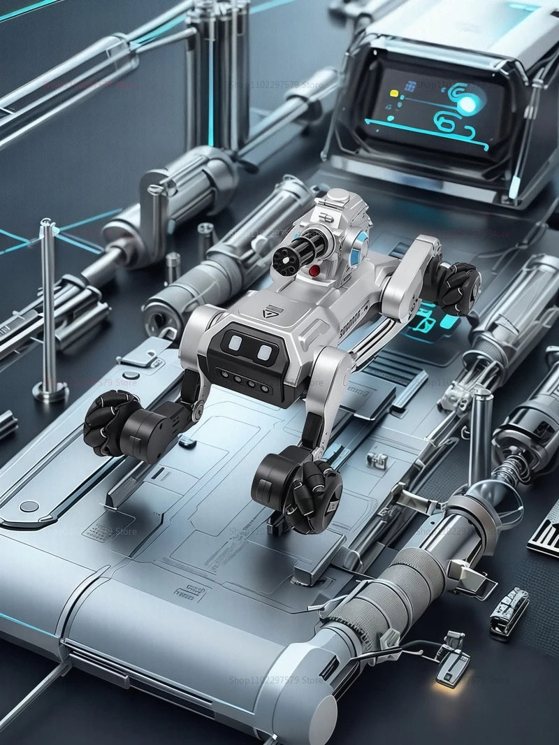 2025 New 2.4G Remote Control Robot Dog with Singing Dancing Follow Mode 360° Rotating launching Cannon Puppy Toys Gifts For Kid Ai-TechWorld