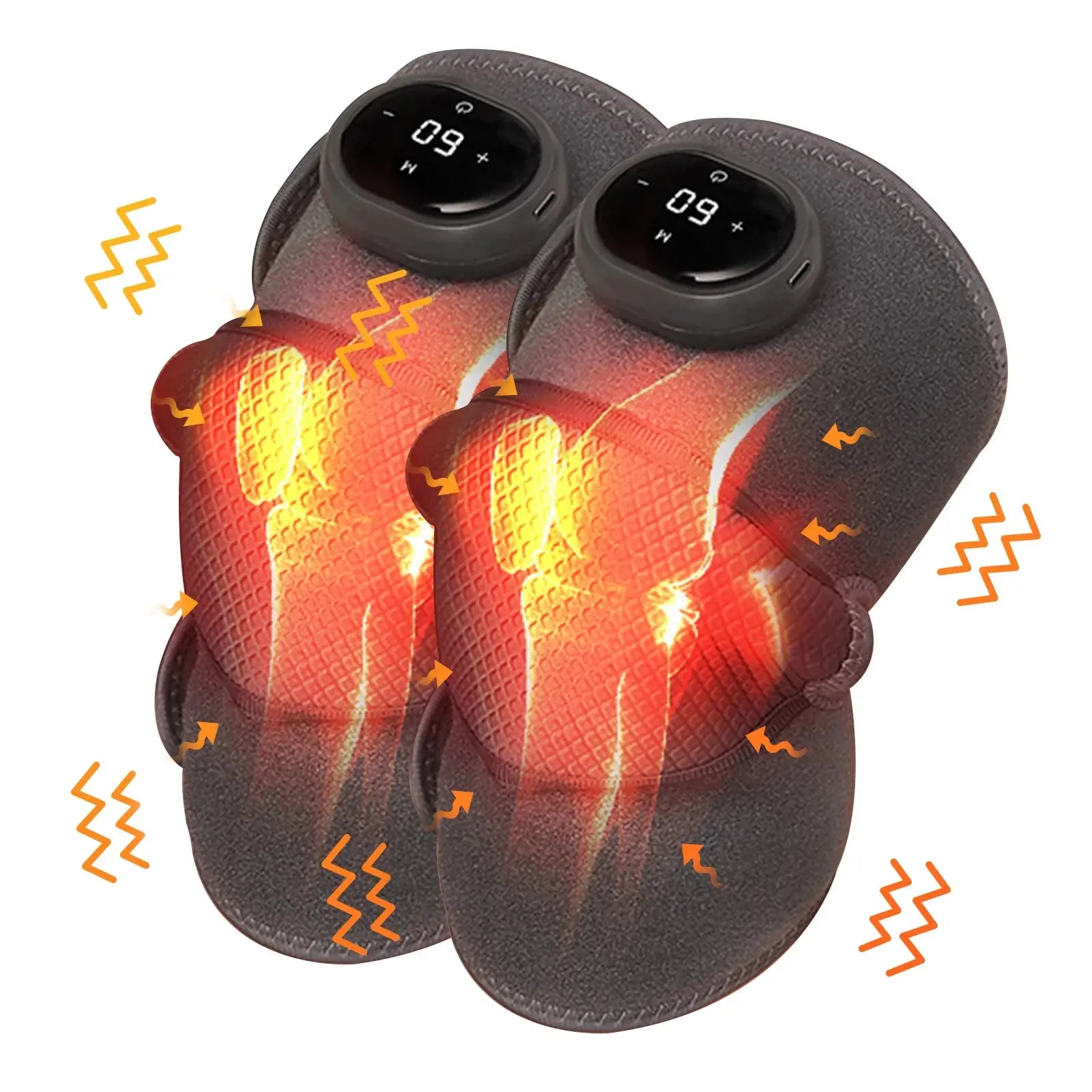 2PCS Cordless Knee Massager with Heat and Vibration for Knee Shoulder Elbow,Heated Knee Brace for Arthritis with Massage,Gifts Ai-TechWorld