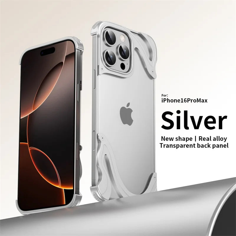 For iPhone 15 16 Pro Max Case Shockproof Metal Transparent Backplate Acrylic Aluminum Alloy Shell For iPhone 16 Pro 16 Pro Max Ai-TechWorld