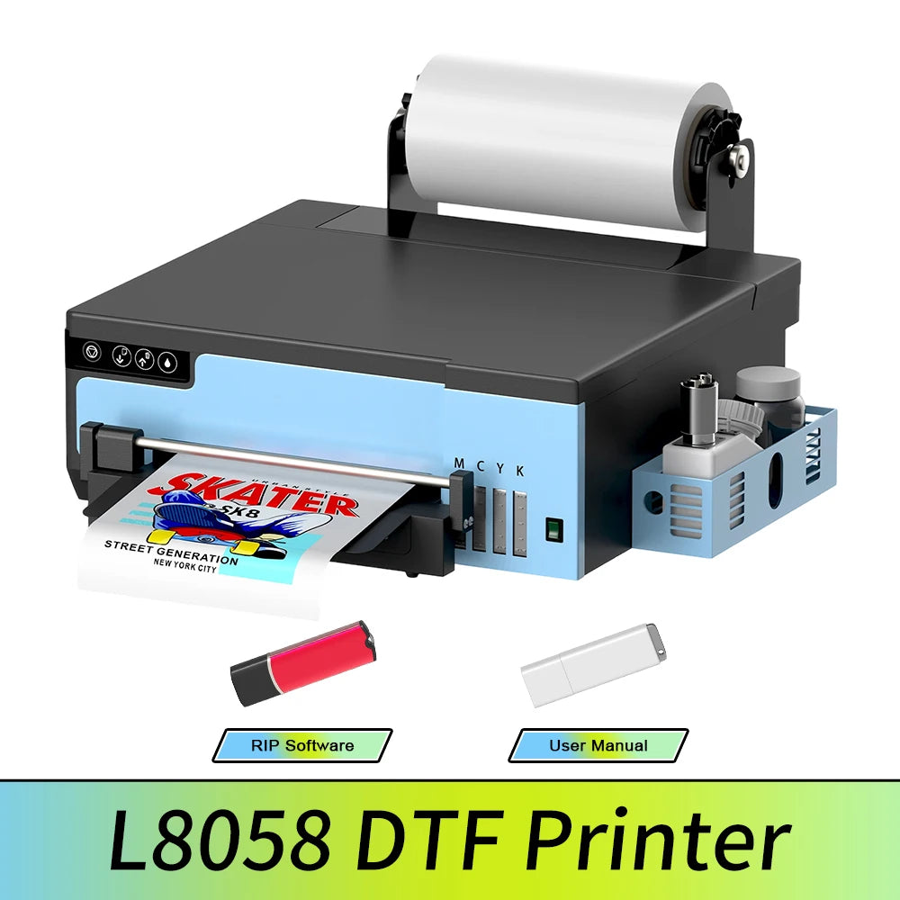 A4 DTF Printer Machine For Epson XP600 Printhead Direct to Film Transfer Machine For Dark/Light T-Shirts Fabrics Hats Leather Ai-TechWorld ai-techworld