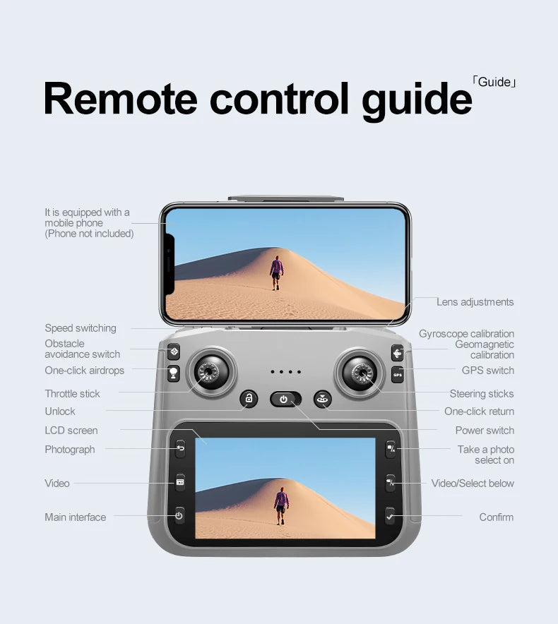 New K19 MAX GPS Drone Professional 8K Camera Aerial FPV Brush Avoiding Obstacle with Large Screen Remote Control Folding Drone Ai-TechWorld