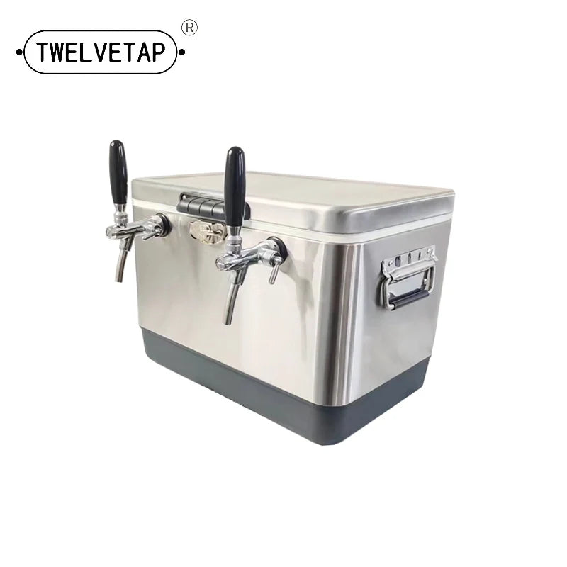 TWELVETAP Jockey Box Craft Beer Cooling Box Homebrew Portable Bar Stainless Steel Housing Coils Material Outdoor Refrigeration Ai-TechWorld