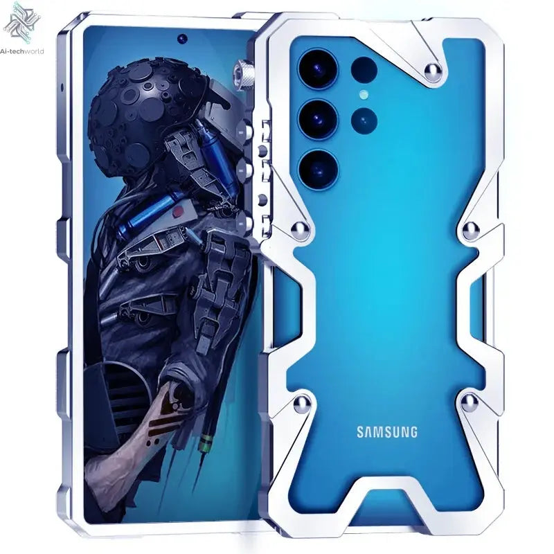 Shockproof Metal Bumper Case For Samsung Galaxy S25 Ultra S25 Plus S20 S21 FE Note20 s23 S22 Ultra S24 Ultra Case Aluminum Cover Ai-TechWorld