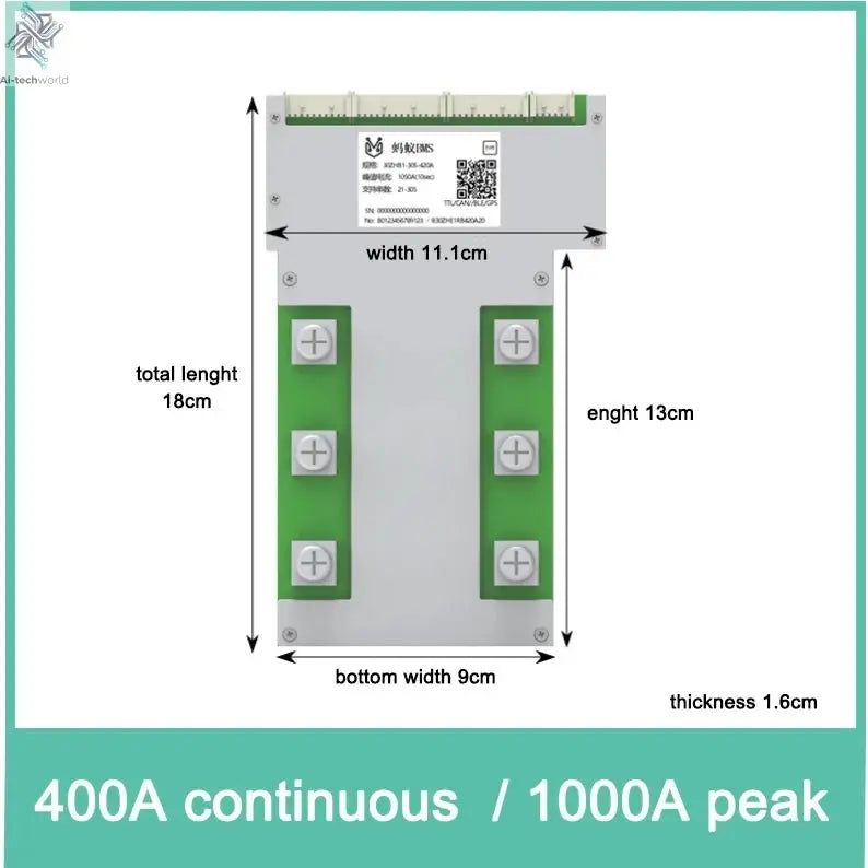 Smart 20S ~ 30S ANT BMS Lifepo4 li-ion LTO Battery Protection Board 220A 400A 170A 420A Bluetooth Phone 24S 26S 28S 84V 96V 126V Ai-TechWorld