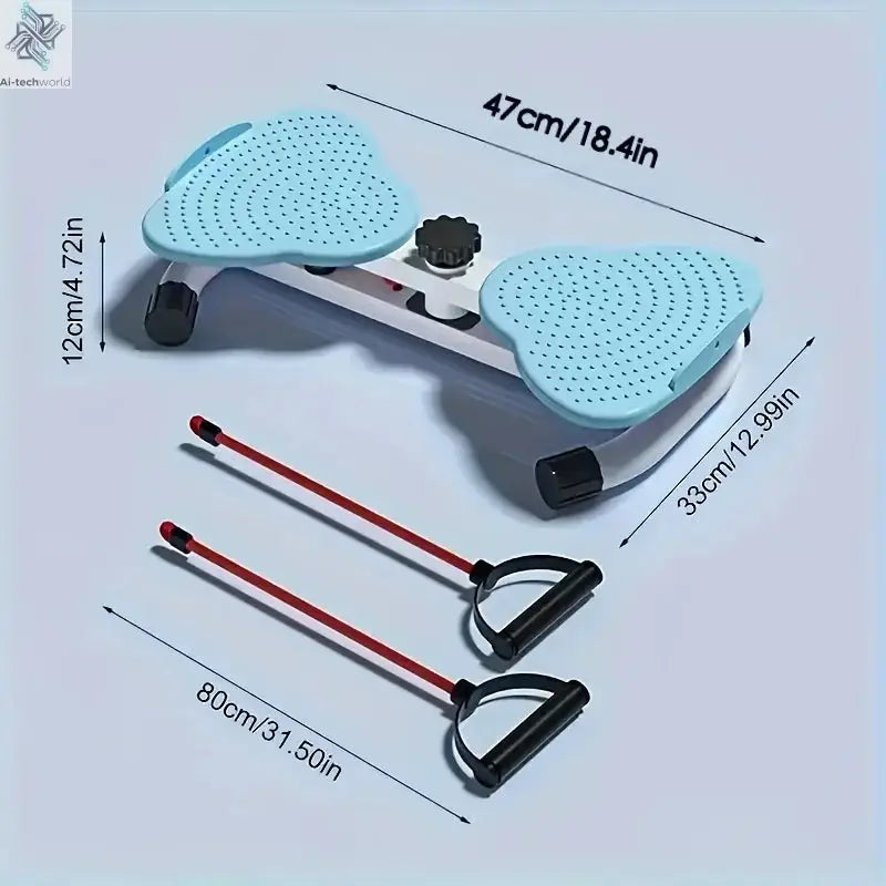 Twist Waist Plate, 20.87 Inch Waist Twister Machine with 2x30 Inch Ropes, 300 lbs Capacity Ab Twisting Fitness for Men & Women - Ai-TechWorld