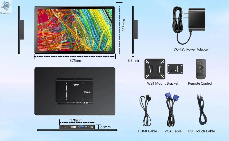 UPERFECT 15.6 Portable Monitors 1080P Touch screen Gaming displays 60Hz IPS monitors For PS5/4/3 Switch Laptop PC Mac Xbox Ai-TechWorld