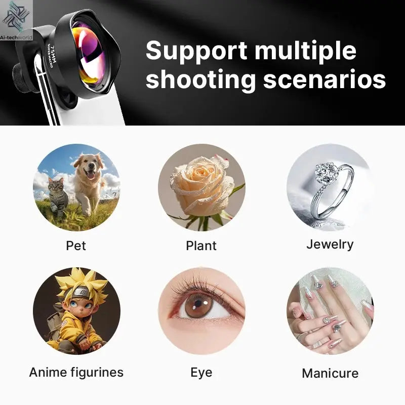 Ulanzi 17mm 10X Macro Lens Universal For iPhone 13 14 15 16 Mini Pro Max Samsung S20 S21 S22 S23 Ultra Huawei XiaoMi Phone Lens Ai-TechWorld