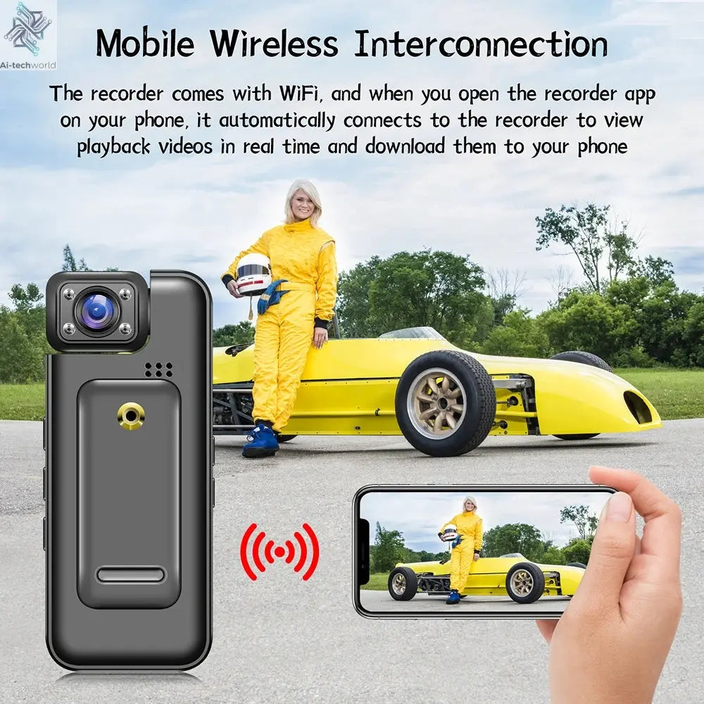 Ultra HD 4K WiFi Mini Camera Portable Digital Video Recorder Police BodyCam Infrared Night Vision Sports DV Riding Camcorder 카메라 Ai-TechWorld