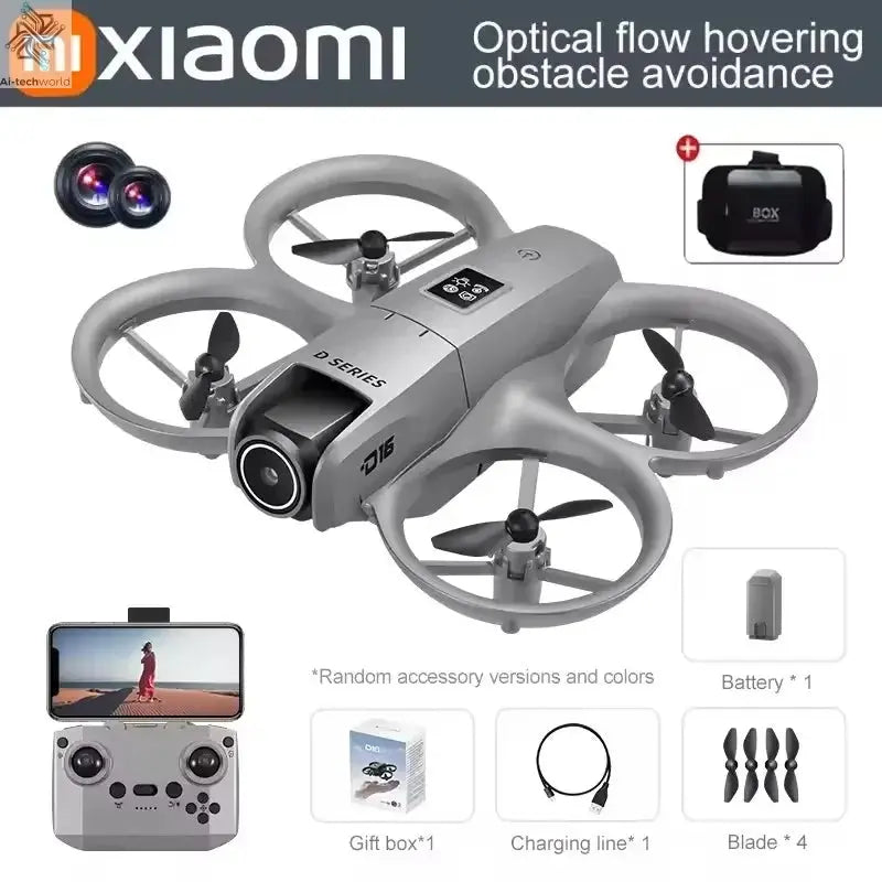 Xiaomi D16 Mini Drone 8K HD Dual Camera Profesional 180° Electric Adjustable GPS Positioning Obstacle avoidance Bushless UAV Ai-TechWorld