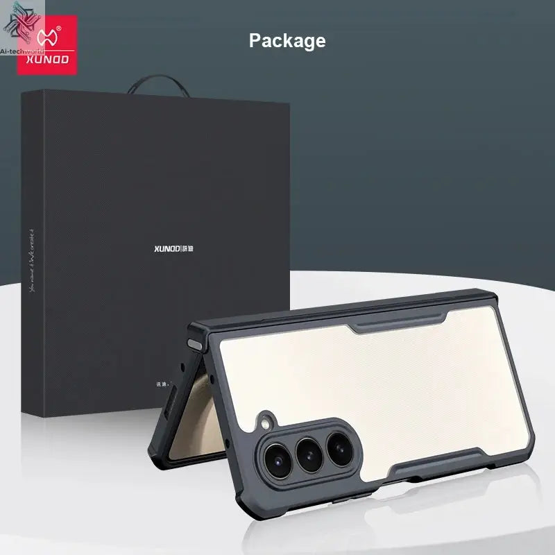 Xundd For Samsung Galaxy Z Fold 3 4 5 6 Fold 7 Foldable Case Airbag Anti-drop Camera Protect Acrylic&TPU Cover For 폴드5 케이스 Ai-TechWorld