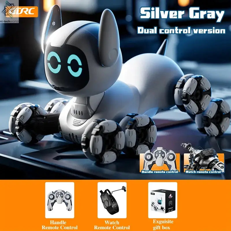 Y9 RC Robot Dog Toy 2.4G Radio Remote Control 8WD Mechanical Pet Dog Touch-sense Music Stunt Electric Toy for Girl Boy Kids Gift Ai-TechWorld