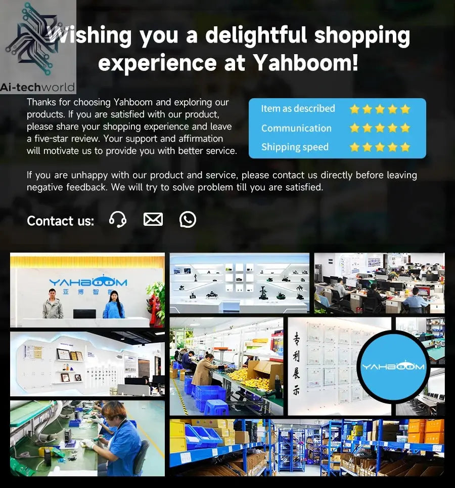 Yahboom Quadruped Robot Dog Bionic Intelligent Programming AI Large Model with Robotic Arm Powered by Raspberry Pi CM5 Module Ai-TechWorld