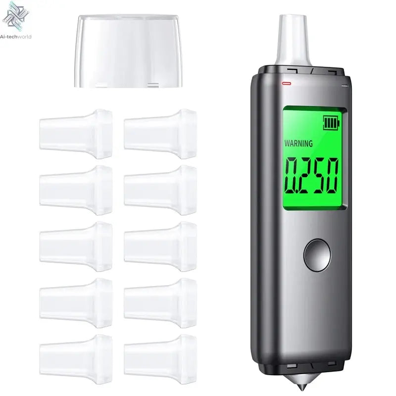 ZW Breathalyzer Rechargeable | Professional-Grade Accuracy | Portable Breath Alcohol Tester for Personal & Professional Use Pro Ai-TechWorld