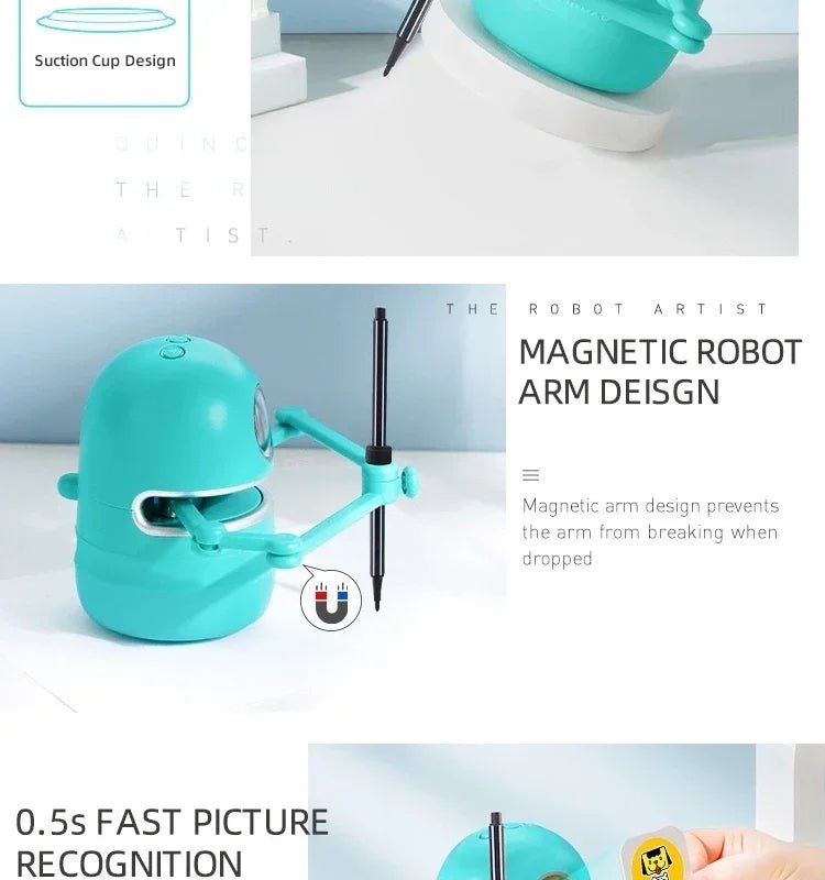 Kids Innovative Drawing Robot Technology Automatic Painting Learning Art Training Machine Intelligece Toys Quincy Robot Artist - Ai - TechWorld