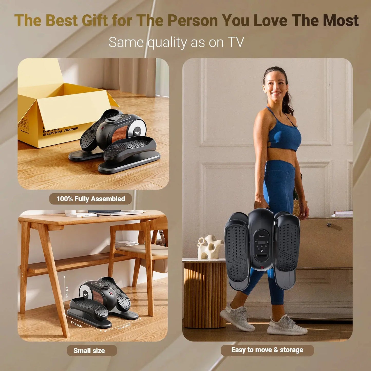 Under Desk Elliptical Machine Home Ellipse Leg Exerciser ai-techworld