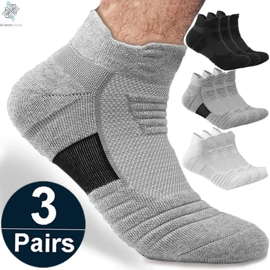 1/3 Pairs Anti-slip Football Socks Men Cotton Sock Short Long Tube Soccer Basketball Sport Socks Breathable Deodorous Sock 39-45 Ai-TechWorld 