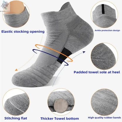 1/3 Pairs Anti-slip Football Socks Men Cotton Sock Short Long Tube Soccer Basketball Sport Socks Breathable Deodorous Sock 39-45 Ai-TechWorld 
