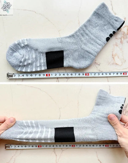 1/3 Pairs Anti-slip Football Socks Men Cotton Sock Short Long Tube Soccer Basketball Sport Socks Breathable Deodorous Sock 39-45 Ai-TechWorld 