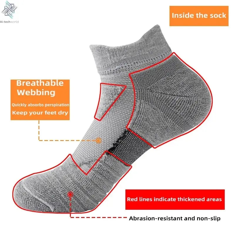 1/3 Pairs Anti-slip Football Socks Men Cotton Sock Short Long Tube Soccer Basketball Sport Socks Breathable Deodorous Sock 39-45 Ai-TechWorld 
