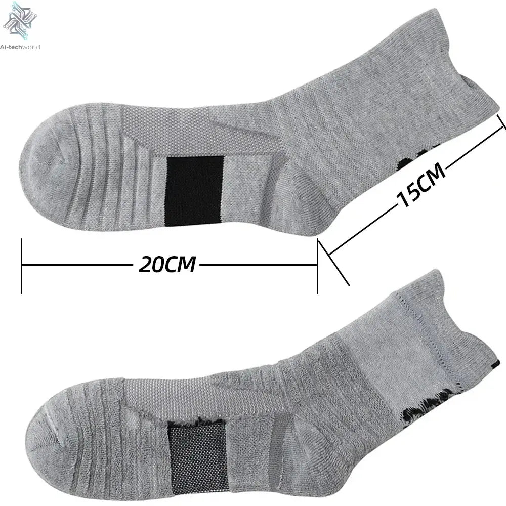 1/3 Pairs Anti-slip Football Socks Men Cotton Sock Short Long Tube Soccer Basketball Sport Socks Breathable Deodorous Sock 39-45 Ai-TechWorld 
