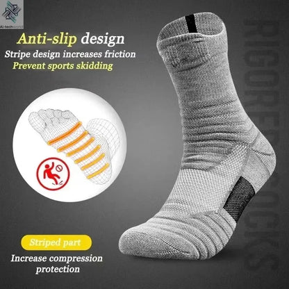 1/3 Pairs Anti-slip Football Socks Men Cotton Sock Short Long Tube Soccer Basketball Sport Socks Breathable Deodorous Sock 39-45 Ai-TechWorld 