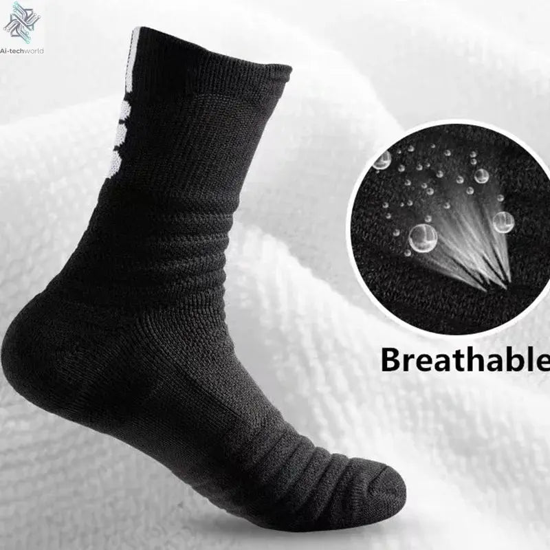 1/3 Pairs Anti-slip Football Socks Men Cotton Sock Short Long Tube Soccer Basketball Sport Socks Breathable Deodorous Sock 39-45 Ai-TechWorld 