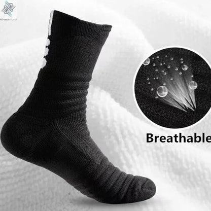 1/3 Pairs Anti-slip Football Socks Men Cotton Sock Short Long Tube Soccer Basketball Sport Socks Breathable Deodorous Sock 39-45 Ai-TechWorld 