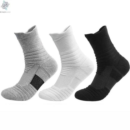 1/3 Pairs Anti-slip Football Socks Men Cotton Sock Short Long Tube Soccer Basketball Sport Socks Breathable Deodorous Sock 39-45 Ai-TechWorld 