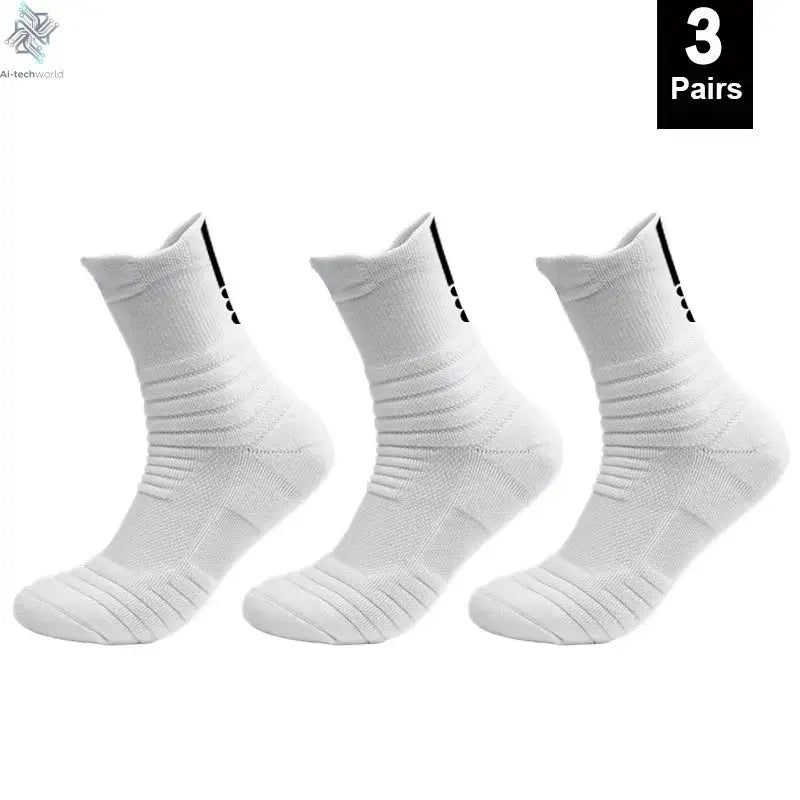 1/3 Pairs Anti-slip Football Socks Men Cotton Sock Short Long Tube Soccer Basketball Sport Socks Breathable Deodorous Sock 39-45 Ai-TechWorld 