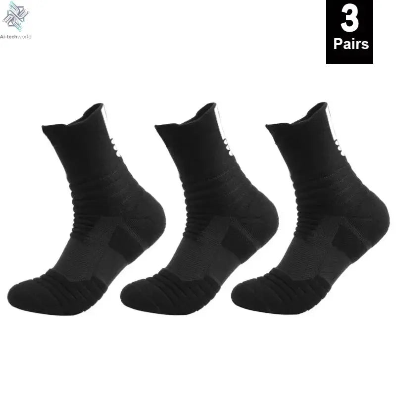 1/3 Pairs Anti-slip Football Socks Men Cotton Sock Short Long Tube Soccer Basketball Sport Socks Breathable Deodorous Sock 39-45 Ai-TechWorld 