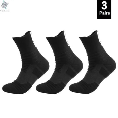 1/3 Pairs Anti-slip Football Socks Men Cotton Sock Short Long Tube Soccer Basketball Sport Socks Breathable Deodorous Sock 39-45 Ai-TechWorld 