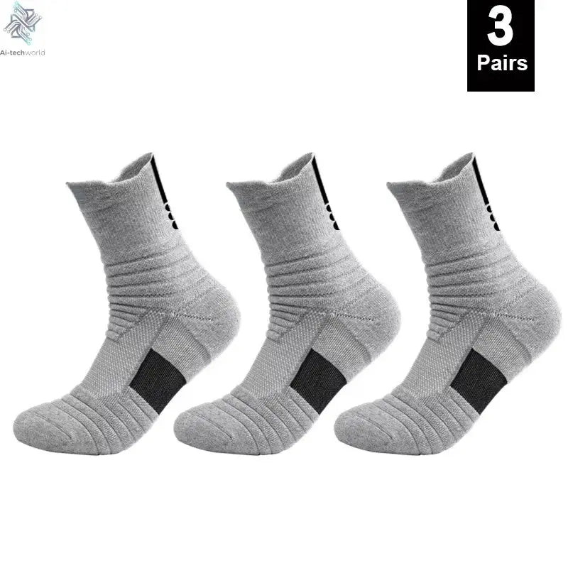 1/3 Pairs Anti-slip Football Socks Men Cotton Sock Short Long Tube Soccer Basketball Sport Socks Breathable Deodorous Sock 39-45 Ai-TechWorld 
