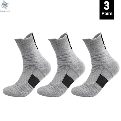 1/3 Pairs Anti-slip Football Socks Men Cotton Sock Short Long Tube Soccer Basketball Sport Socks Breathable Deodorous Sock 39-45 Ai-TechWorld 