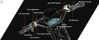 【1 Year Warranty】BAOLUJIE DM01 Electric Bike for Adult 2000W Motor Electric Bike 60V 30AH Moto 42MPH City Commuter Electric Bike Ai-TechWorld 