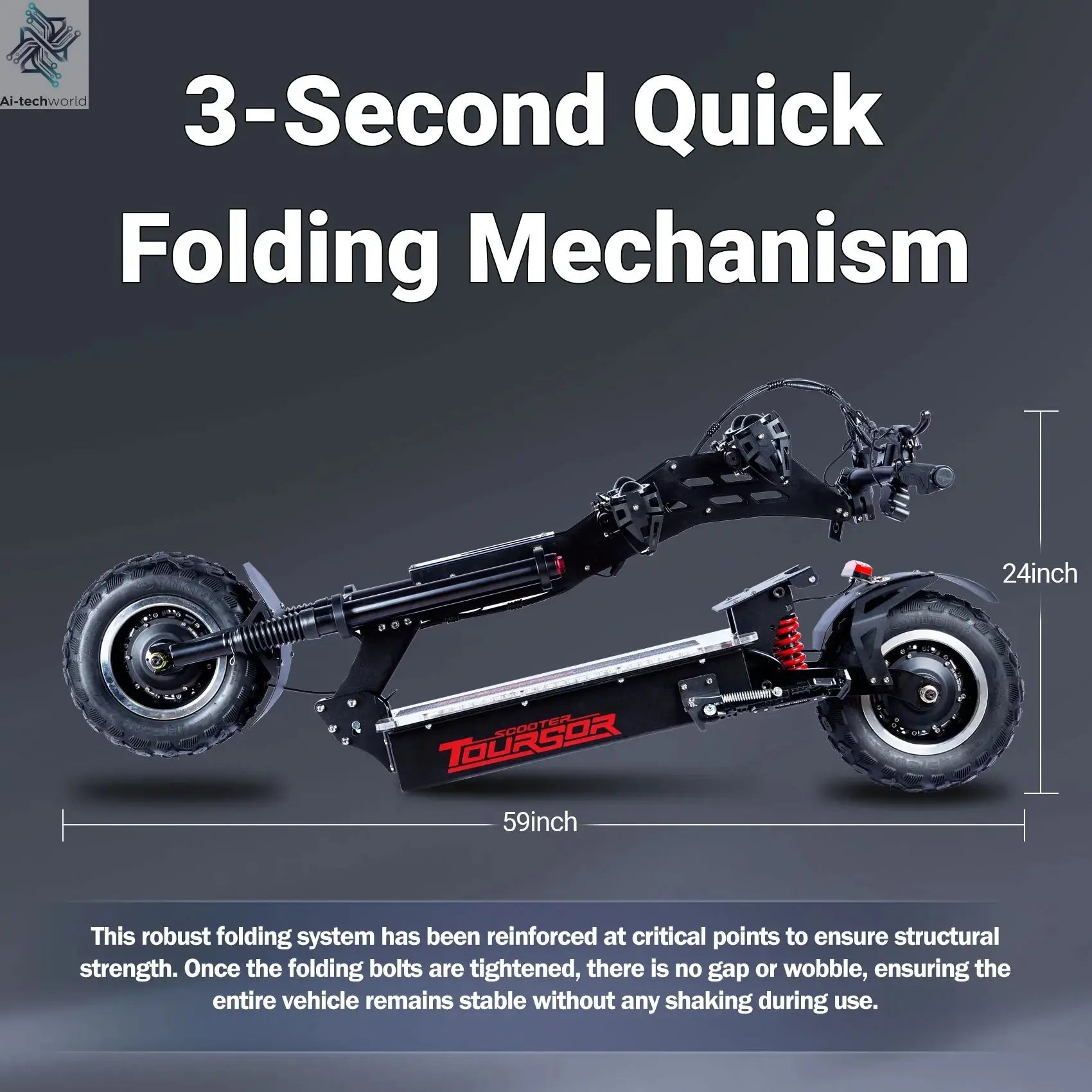 10000W Off-road Electric Scooter Dual Motors 14 Inch Off-Road Tyres 72V-40AH Panasonic Battery Speed 120KM/H elektro scooter Ai-TechWorld 