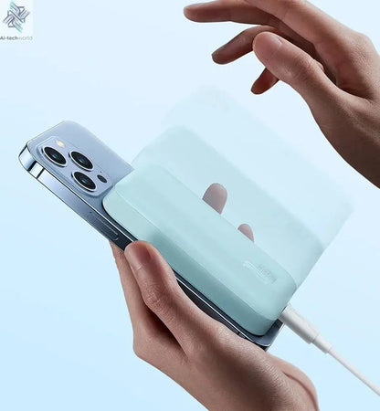 10000mah Magnetic Wireless Power Bank 20W Fast Charge Ultra Thin Portable Charger for iPhone 16 15 14 13 Pro Max Samsung Ai-TechWorld 
