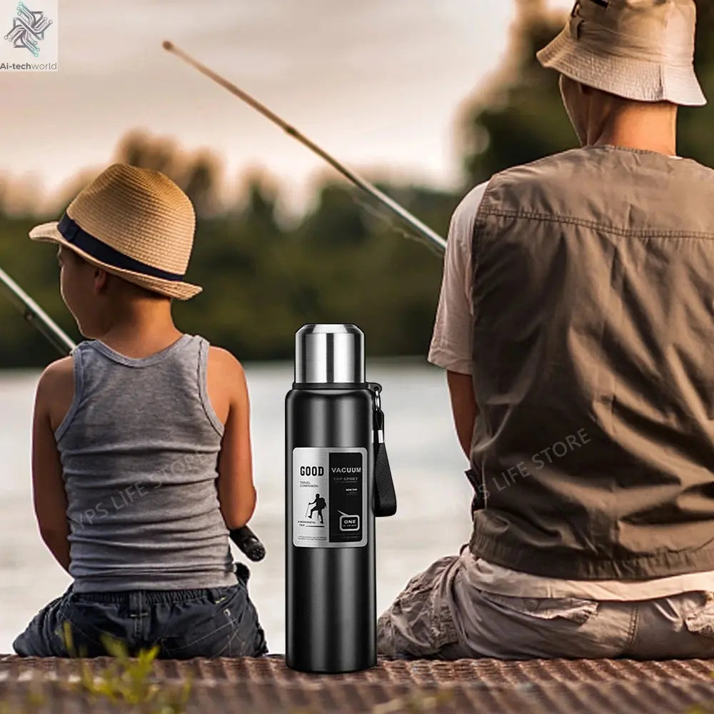 1000ML Stainless Steel Thermos Bottle Sport Thermal Water Bottle Keep Cold and Hot Insulated Cup Outdoor Campping Vacuum Flasks Ai-TechWorld 