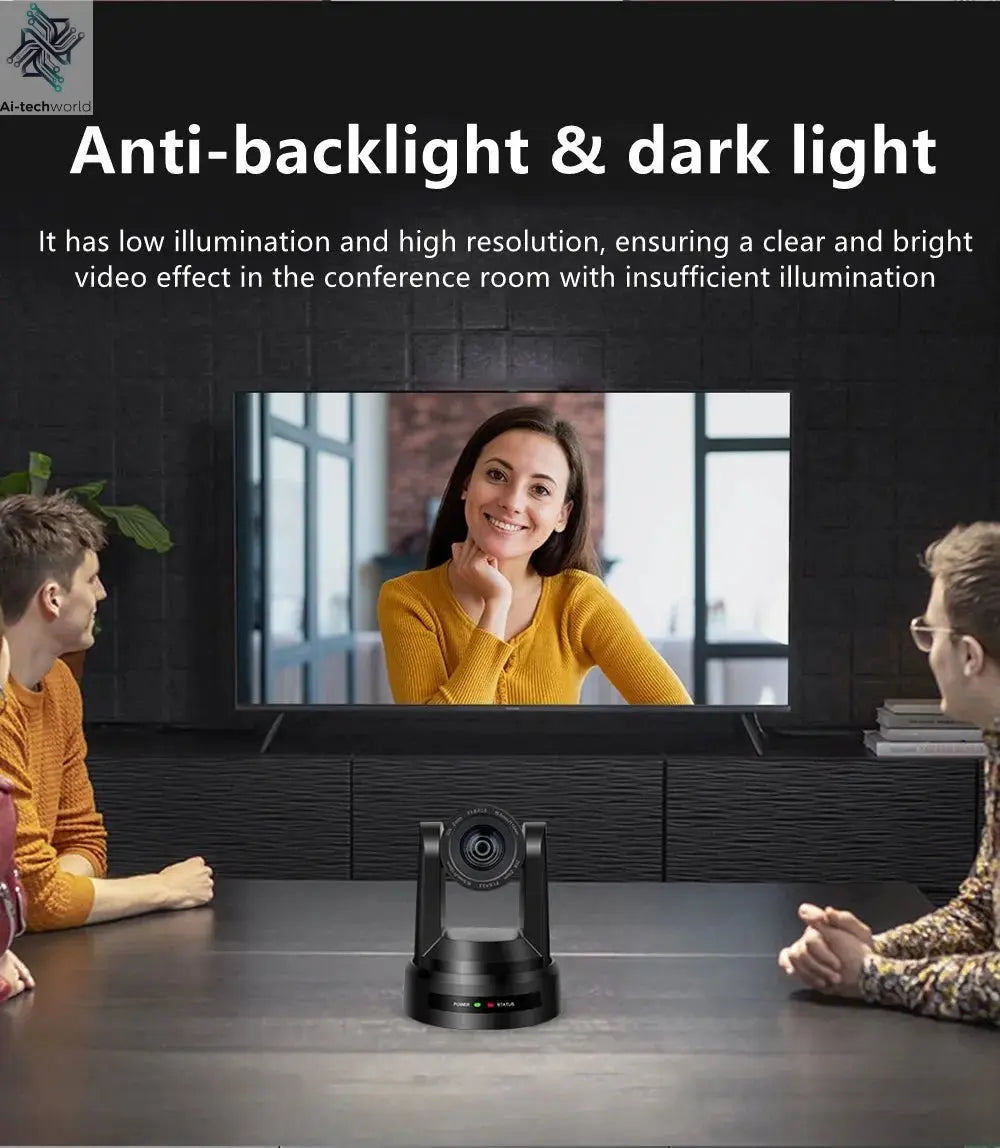 1080P/4K Conference PTZ Camera AI Tracking 60fps 20X Optical Zoom NDI POE HDMI SDI LAN USB3.0 for Church Live Stream Educate - Ai - TechWorld