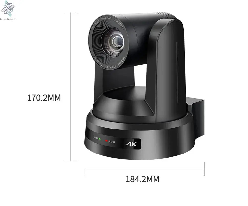 1080P/4K Conference PTZ Camera AI Tracking 60fps 20X Optical Zoom NDI POE HDMI SDI LAN USB3.0 for Church Live Stream Educate - Ai - TechWorld