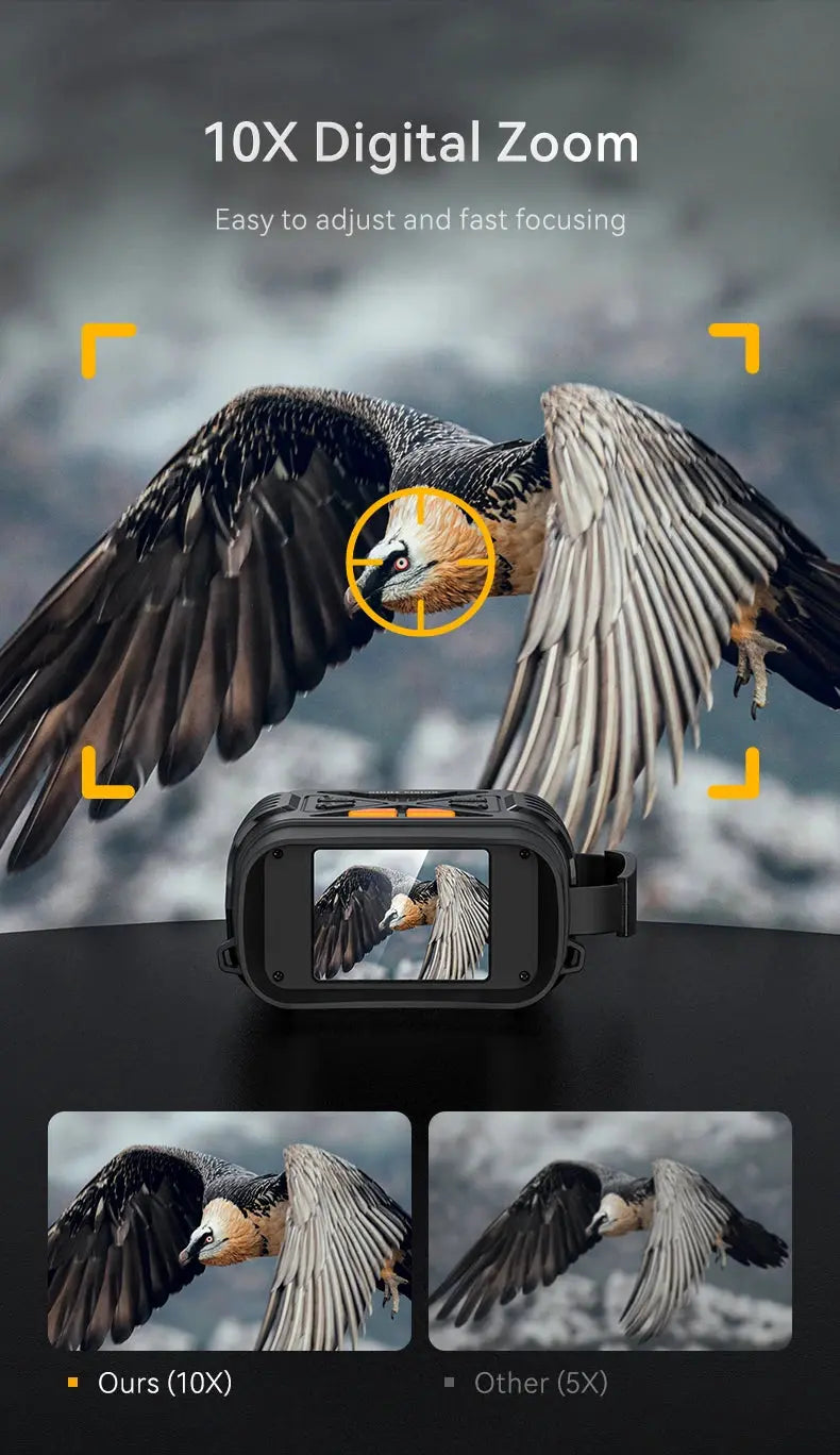 1080P Night Vision Binoculars 10x Digital 800m Full Dark Infrared Night Vision Telescope Goggles 2.8” Large Screen For Camping Ai-TechWorld 