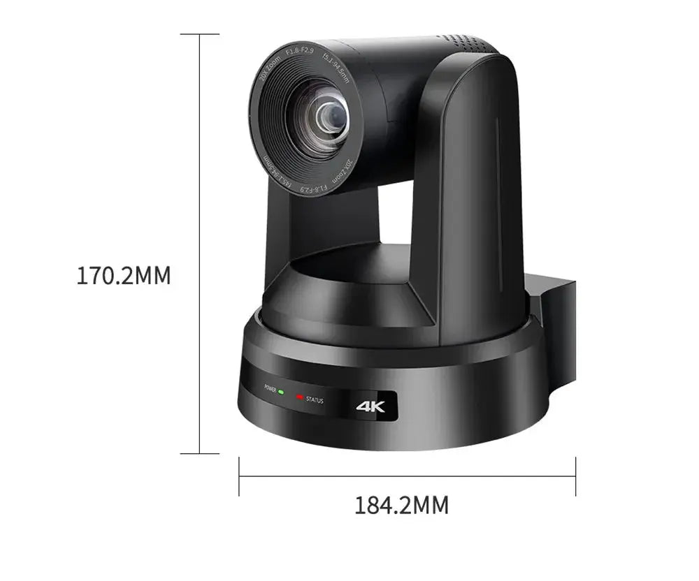 1080P/4K Conference PTZ Camera AI Tracking 60fps 20X Optical Zoom NDI POE HDMI SDI LAN USB3.0 for Church Live Stream Educate - Ai - TechWorld