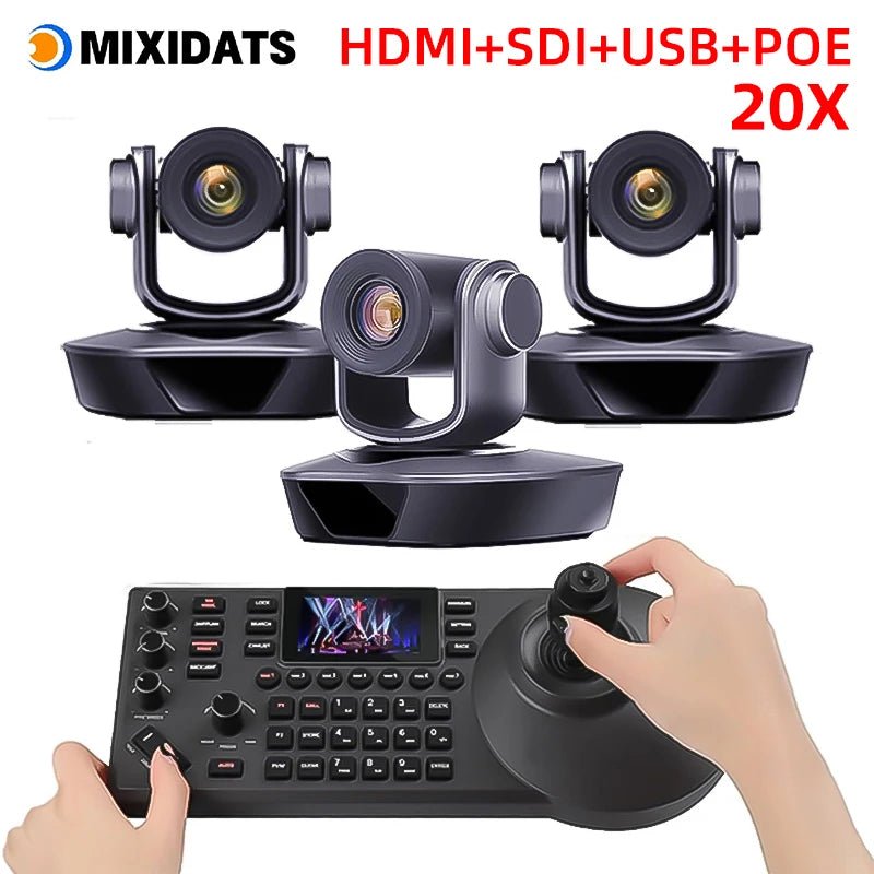 1080P60fps PTZ Camera NDI POE 20X Zoom Conference for Church Meeting 1pc NDI PTZ camera Controller for Video Conferencing 1-8pcs Ai-TechWorld