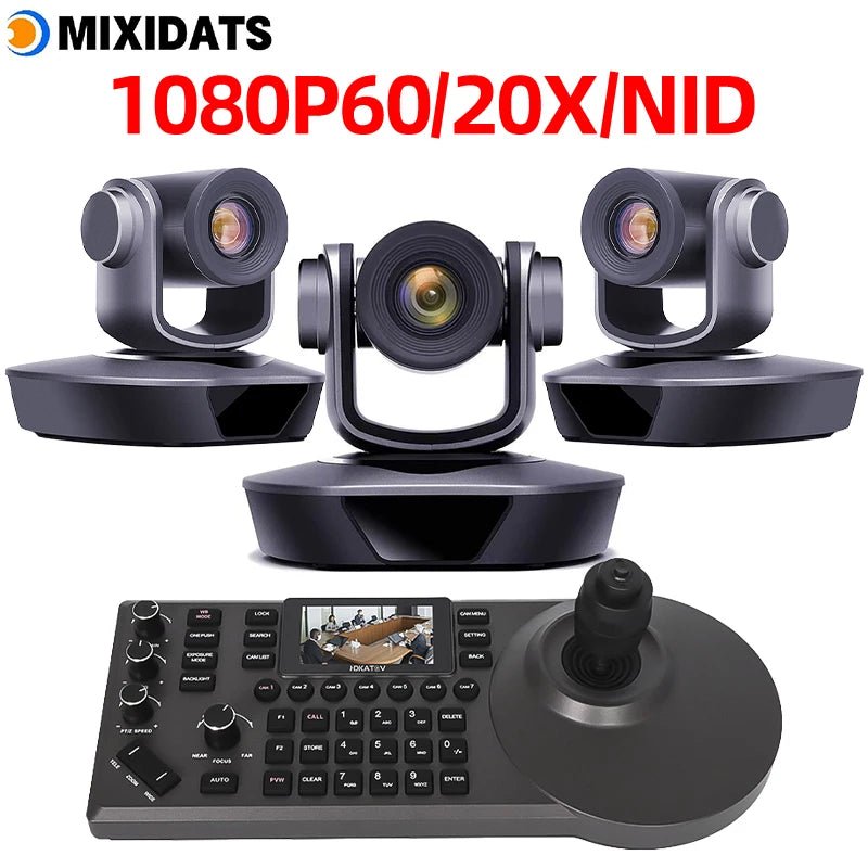1080P60fps PTZ Camera NDI POE 20X Zoom Conference for Church Meeting 1pc NDI PTZ camera Controller for Video Conferencing 1-8pcs Ai-TechWorld