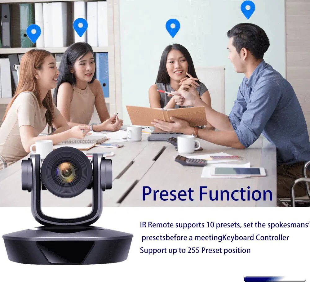 1080P60fps PTZ Camera NDI POE 20X Zoom Conference for Church Meeting 1pc NDI PTZ camera Controller for Video Conferencing 1-8pcs Ai-TechWorld