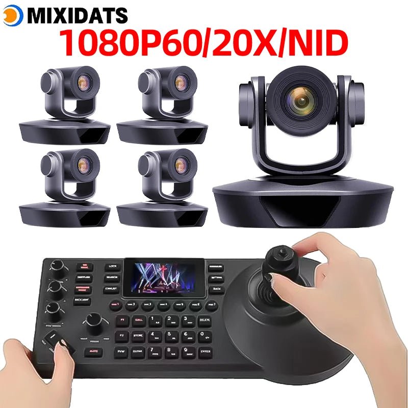 1080P60fps PTZ Camera NDI POE 20X Zoom Conference for Church Meeting 1pc NDI PTZ camera Controller for Video Conferencing 1-8pcs Ai-TechWorld
