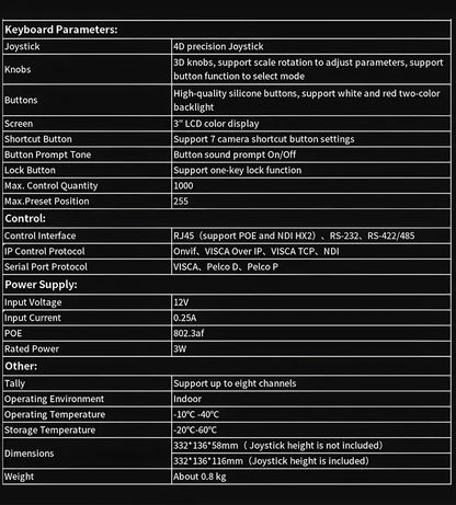 1080P60fps PTZ Camera NDI POE 20X Zoom Conference for Church Meeting 1pc NDI PTZ camera Controller for Video Conferencing 1-8pcs Ai-TechWorld