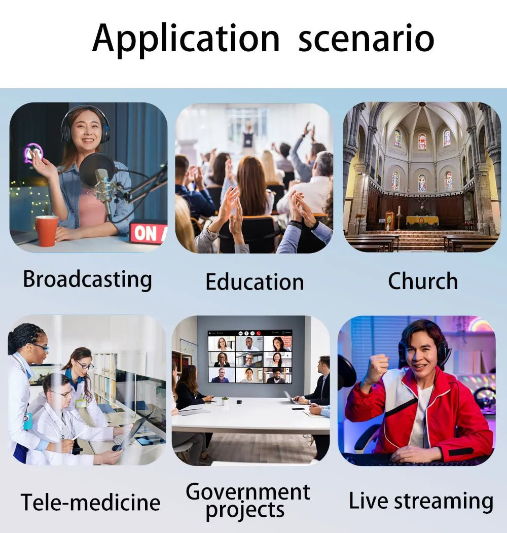 1080P60fps PTZ Camera NDI POE 20X Zoom Conference for Church Meeting 1pc NDI PTZ camera Controller for Video Conferencing 1-8pcs Ai-TechWorld