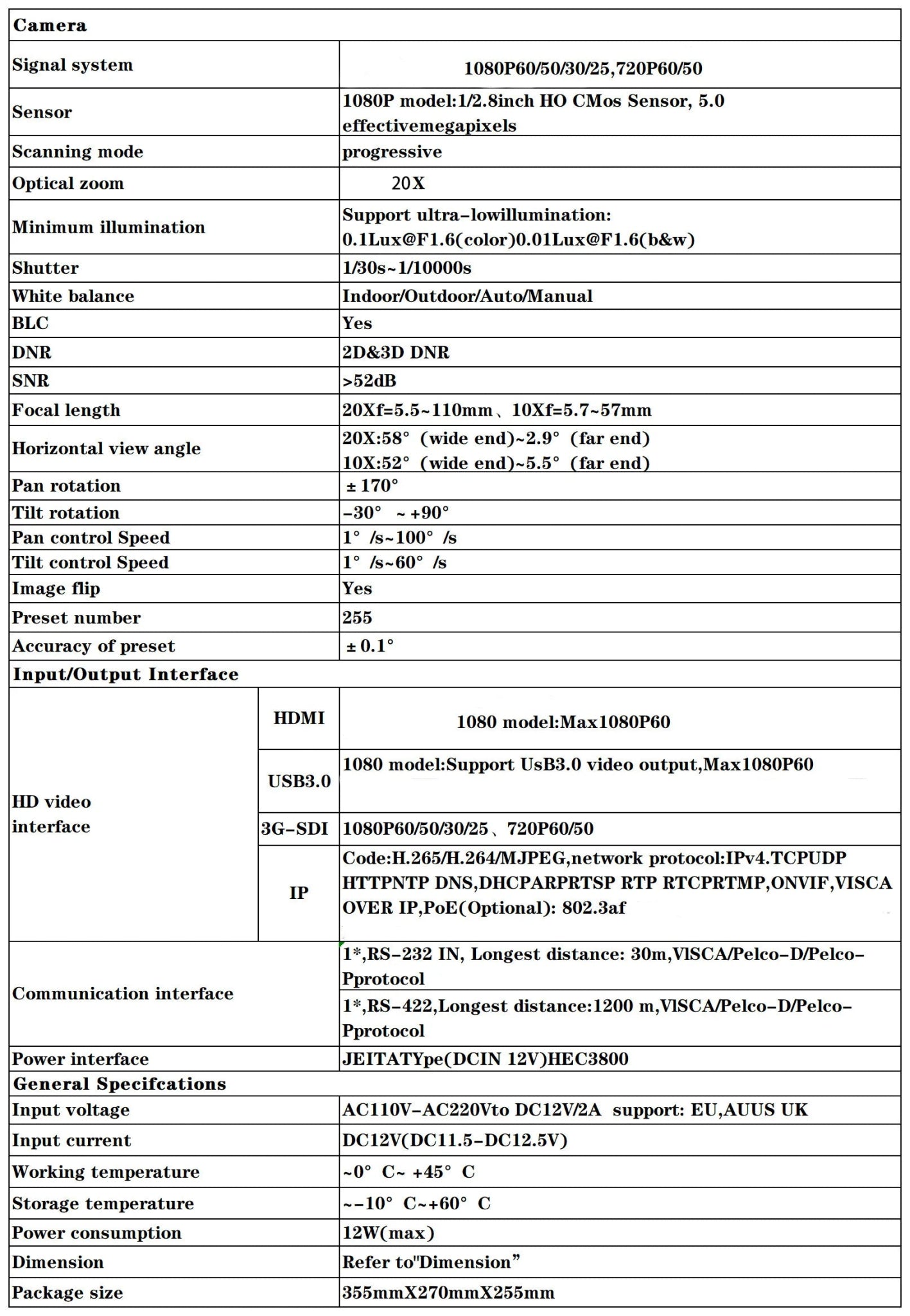 1080P60fps PTZ Camera NDI POE 20X Zoom Conference for Church Meeting 1pc NDI PTZ camera Controller for Video Conferencing 1-8pcs Ai-TechWorld